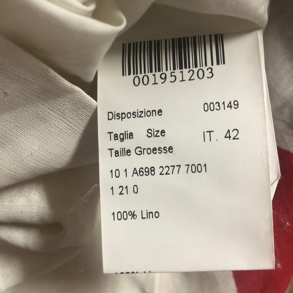 PIAZZA SEMPIONE White V" Neck Sleeveless Dress - Picture 12 of 12